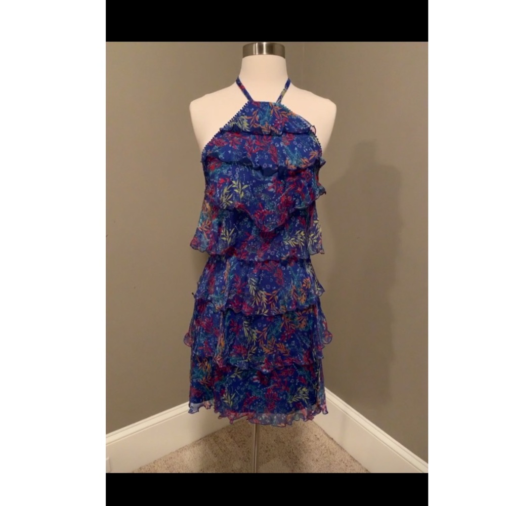 Saloni Blue Mini Dress
